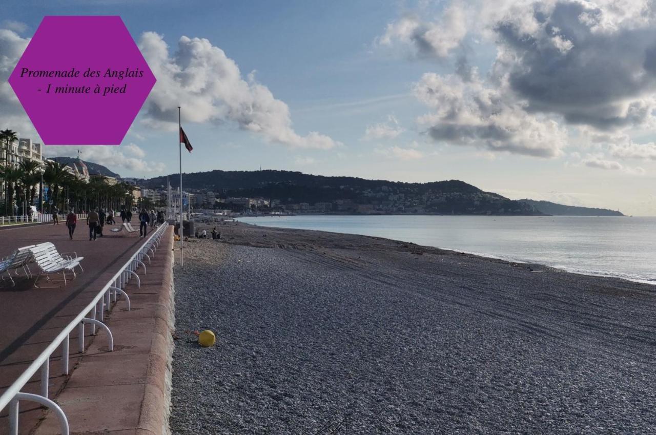 Studio - 1 minute de la plage et de la Promenade des Anglais Nice Extérieur photo